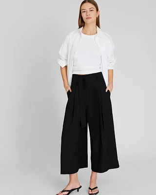 Crepe Tie Waist Culotte