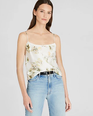Floral Silk Charmeuse Cami