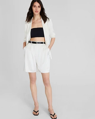 Silk Charmeuse Pleated Short