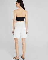 Silk Charmeuse Pleated Short