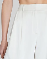 Silk Charmeuse Pleated Short