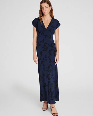 Printed Silk Maxi Dress