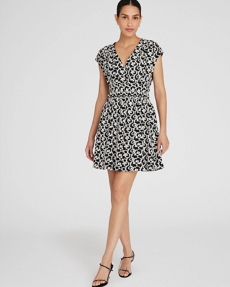 Smocked Waist Mini Dress