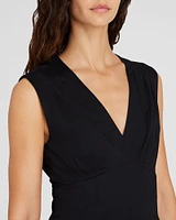 Waisted Pleat Mini Dress