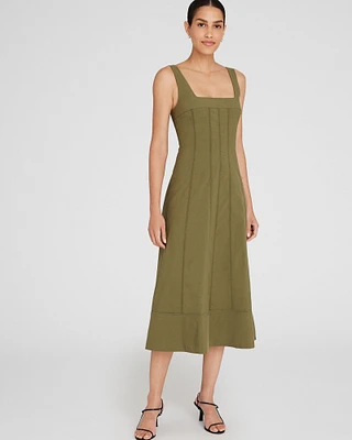 Square Neck Midi Dress