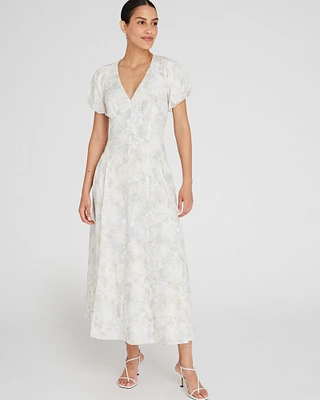 Puff Sleeve Maxi Dress