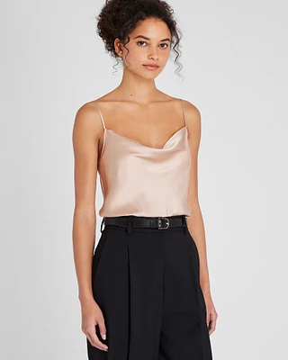 Silk Charmeuse Cowl Neck Cami