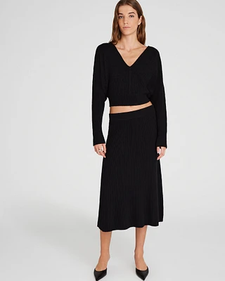Rib Knit Flounce Skirt