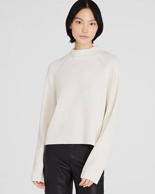 Cashmere Cropped Mockneck Sweater