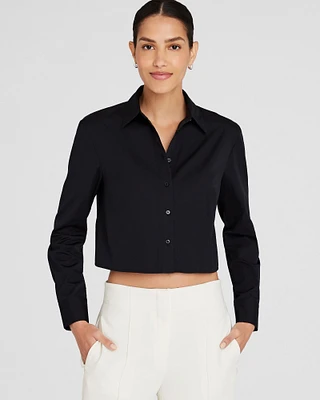 Cropped Button-Down Shirt