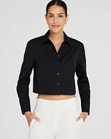 Cropped Button-Down Shirt