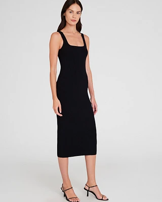 Square Neck Tank Midi Sweater Dress