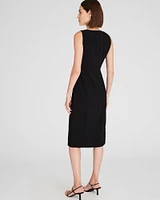 Fitted Crepe Midi Dress