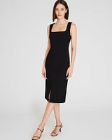 Fitted Crepe Midi Dress