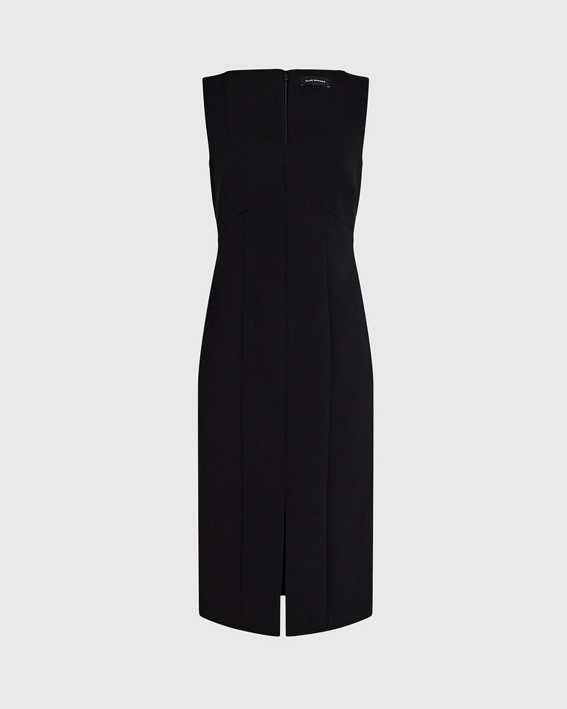 Fitted Crepe Midi Dress
