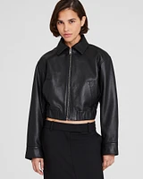 Leather Bomber Jacket