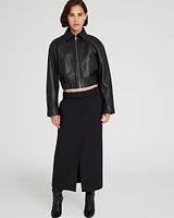 Leather Bomber Jacket