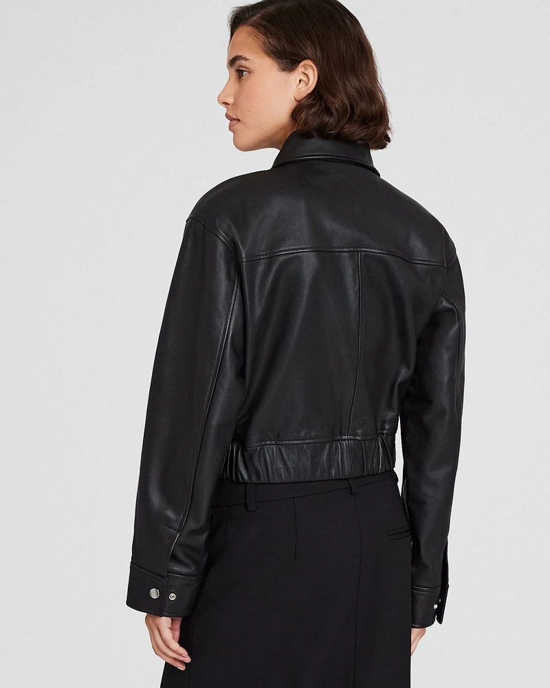 Leather Bomber Jacket