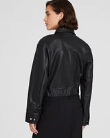 Leather Bomber Jacket