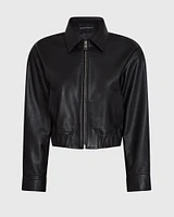 Leather Bomber Jacket