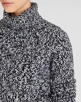 Wool-Blend Marled Turtleneck Sweater