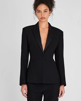 Tuxedo Cinched Waist Blazer