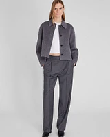 Cropped Double-Faced Wool Blend Jacket