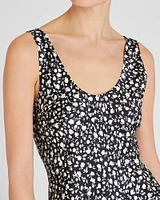 Printed Scoop Neck Midi Slip Dress