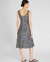 Printed Scoop Neck Midi Slip Dress