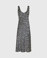Printed Scoop Neck Midi Slip Dress