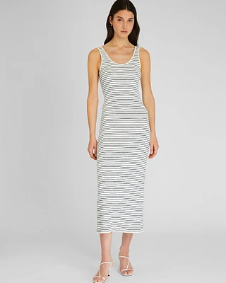 Striped Sweater Tank Maxi Dress