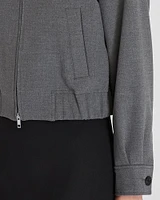 Zip-Front Blouson Jacket