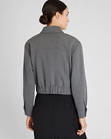 Zip-Front Blouson Jacket
