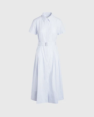 Striped Waisted Utility Dress