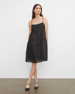 Textured Tiered Mini Dress
