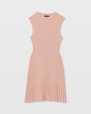 Sleeveless Ribbed Pointelle Dress