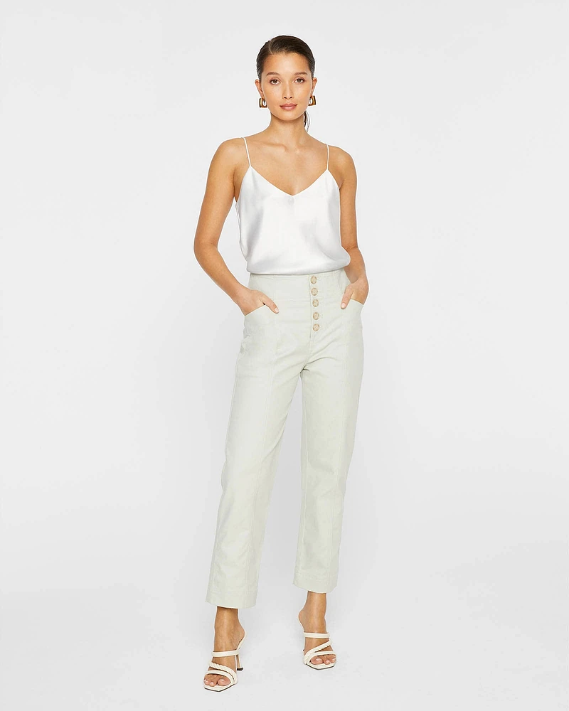 Button Front Utility Pants
