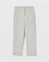 Button Front Utility Pants