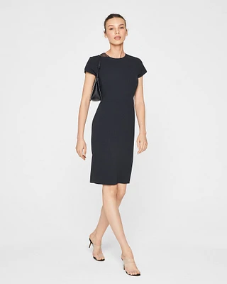 Sheer Detail Sheath Dress
