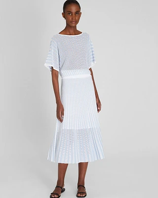 Novelty Pointelle Stripe Skirt