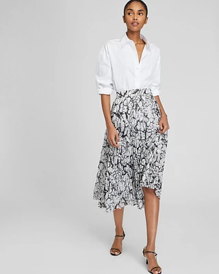 Printed Pleat Skirt