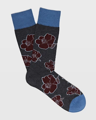 Floral-Pattern Socks