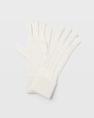 Cable-Knit Cashmere Gloves