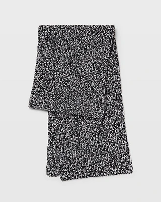 Wool Blend Ribbed-Knit Scarf