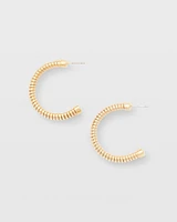 Serefina Rolled Snake Chain Hoop Earring