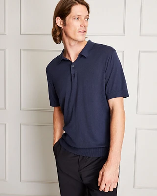 Fine Gauge Silk Blend Polo