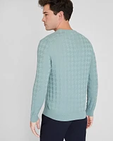 Wool Blend Houndstooth Crewneck