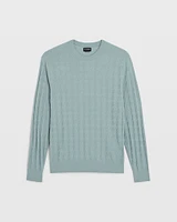 Wool Blend Houndstooth Crewneck