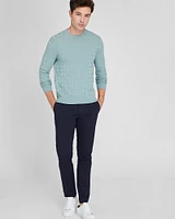 Wool Blend Houndstooth Crewneck