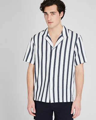 Camp Collar Seersucker Shirt